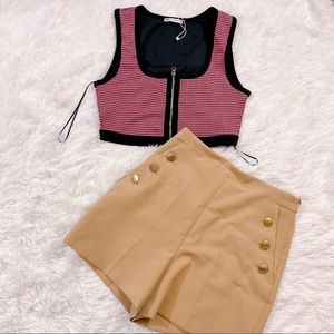 NWT - Zara Croptop and Short Pant